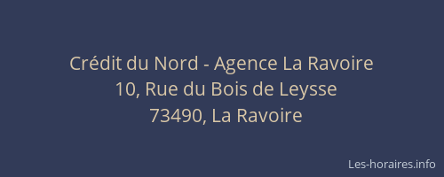 Crédit du Nord - Agence La Ravoire