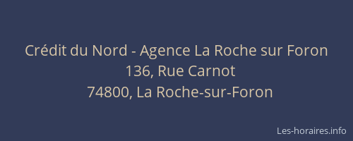 Crédit du Nord - Agence La Roche sur Foron