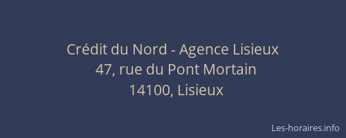 Crédit du Nord - Agence Lisieux