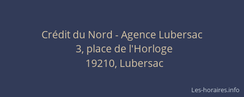 Crédit du Nord - Agence Lubersac