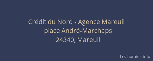 Crédit du Nord - Agence Mareuil