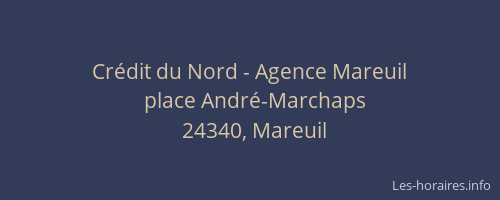 Cr&eacute;dit du Nord - Agence Mareuil