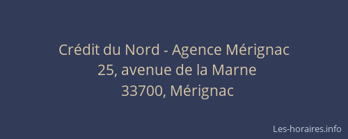 Cr&eacute;dit du Nord - Agence M&eacute;rignac