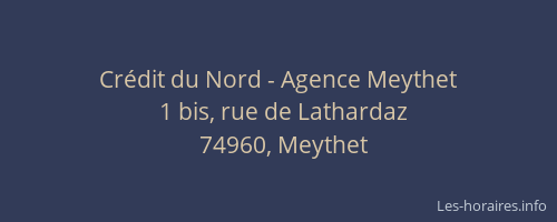 Cr&eacute;dit du Nord - Agence Meythet