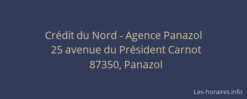 Crédit du Nord - Agence Panazol