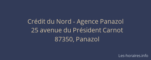 Cr&eacute;dit du Nord - Agence Panazol