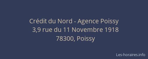 Cr&eacute;dit du Nord - Agence Poissy