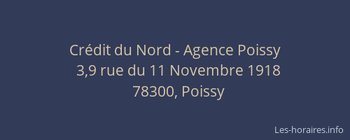 Crédit du Nord - Agence Poissy