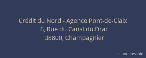 Cr&eacute;dit du Nord - Agence Pont-de-Claix