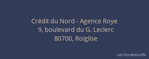 Crédit du Nord - Agence Roye