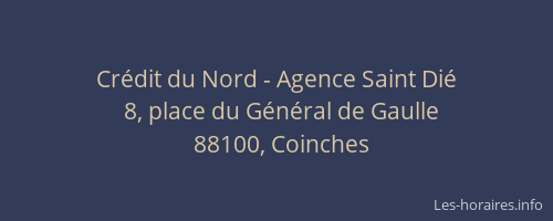 Crédit du Nord - Agence Saint Dié