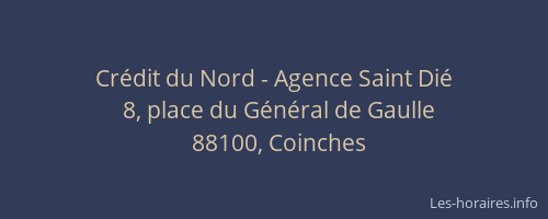 Cr&eacute;dit du Nord - Agence Saint Di&eacute;