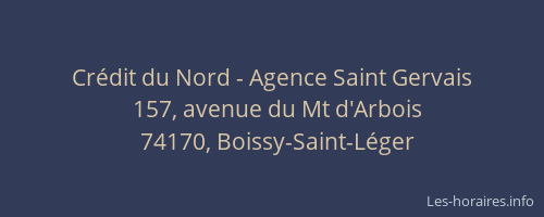 Cr&eacute;dit du Nord - Agence Saint Gervais