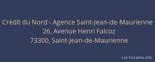 Crédit du Nord - Agence Saint-Jean-de-Maurienne