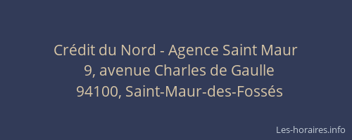 Cr&eacute;dit du Nord - Agence Saint Maur