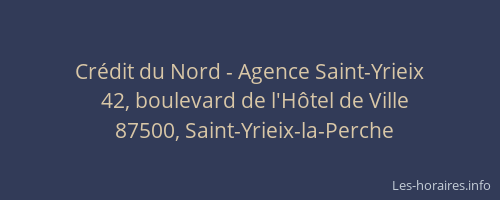 Crédit du Nord - Agence Saint-Yrieix