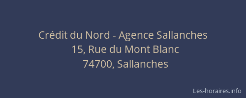 Cr&eacute;dit du Nord - Agence Sallanches