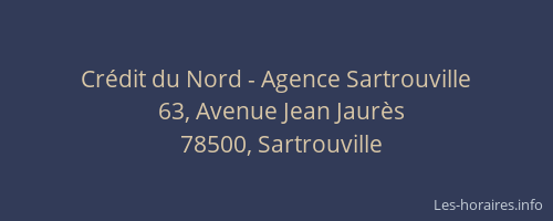 Crédit du Nord - Agence Sartrouville