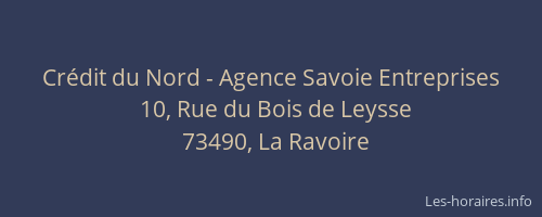 Cr&eacute;dit du Nord - Agence Savoie Entreprises