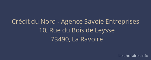 Crédit du Nord - Agence Savoie Entreprises