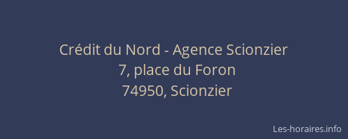 Cr&eacute;dit du Nord - Agence Scionzier