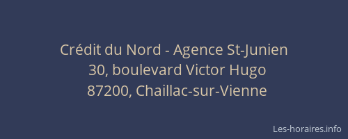 Cr&eacute;dit du Nord - Agence St-Junien