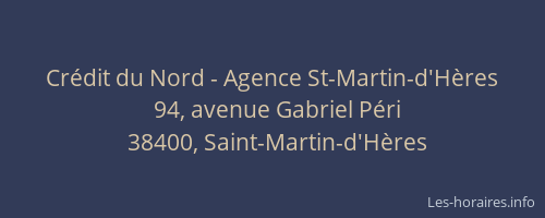 Crédit du Nord - Agence St-Martin-d'Hères