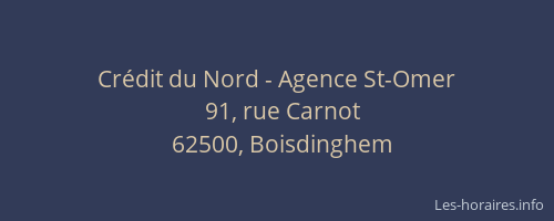Crédit du Nord - Agence St-Omer