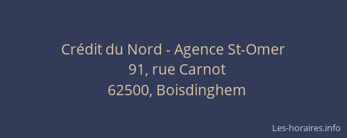 Cr&eacute;dit du Nord - Agence St-Omer