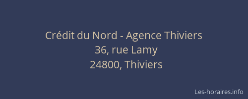 Crédit du Nord - Agence Thiviers
