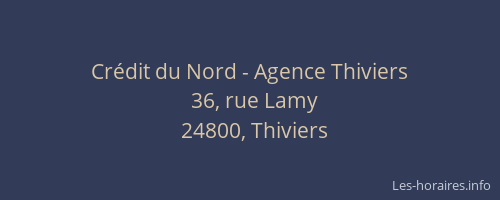 Cr&eacute;dit du Nord - Agence Thiviers