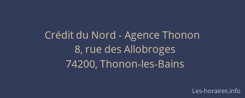 Cr&eacute;dit du Nord - Agence Thonon
