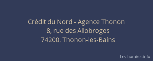 Crédit du Nord - Agence Thonon