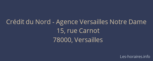 Crédit du Nord - Agence Versailles Notre Dame