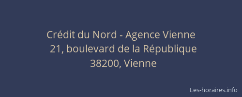 Cr&eacute;dit du Nord - Agence Vienne