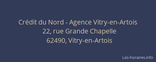 Cr&eacute;dit du Nord - Agence Vitry-en-Artois