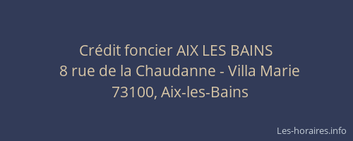 Crédit foncier AIX LES BAINS