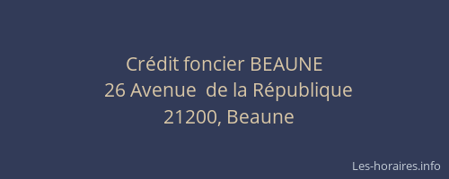 Cr&eacute;dit foncier BEAUNE