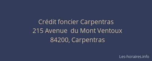 Crédit foncier Carpentras
