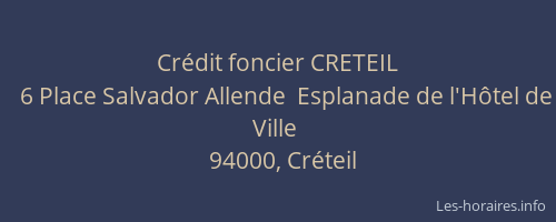 Crédit foncier CRETEIL