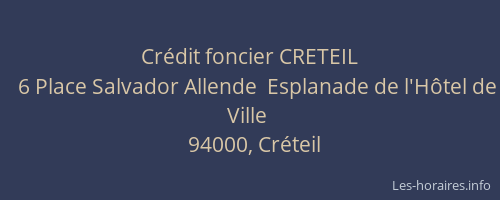 Cr&eacute;dit foncier CRETEIL