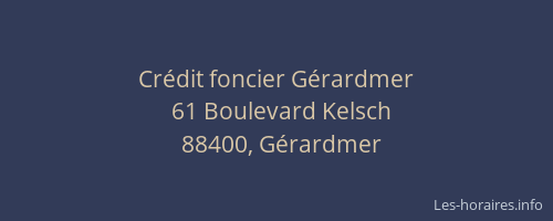 Crédit foncier Gérardmer