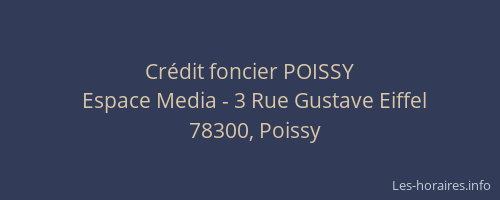 Cr&eacute;dit foncier POISSY