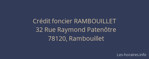 Crédit foncier RAMBOUILLET