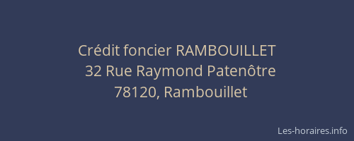 Cr&eacute;dit foncier RAMBOUILLET