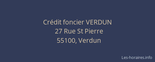 Cr&eacute;dit foncier VERDUN