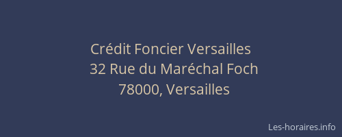 Crédit Foncier Versailles