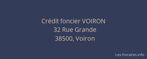 Crédit foncier VOIRON