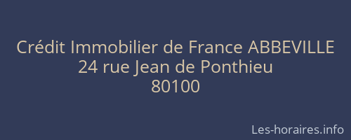 Cr&eacute;dit Immobilier de France ABBEVILLE
