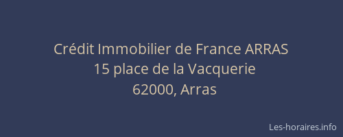 Crédit Immobilier de France ARRAS